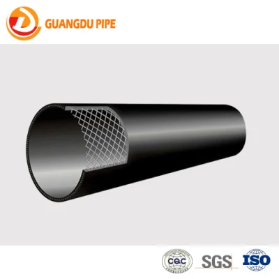 Tuyau en PEHD composite renforcé par treillis métallique souterrain en plastique pour l'approvisionnement en gaz et en eau