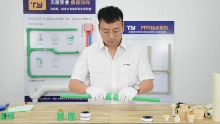 Raccords de conduite de lumière hydrauliques PPR avec des fabricants de plastique de marque Ty Polypropylène-Random
