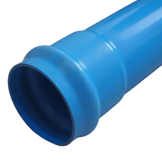 Tuyau en PVC de grand diamètre O Pipe Blue Socket Water Supply Plastick PVC Pipe Manufacture